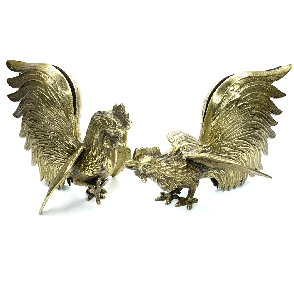 Vintage Fighting Cocks (Pair)
